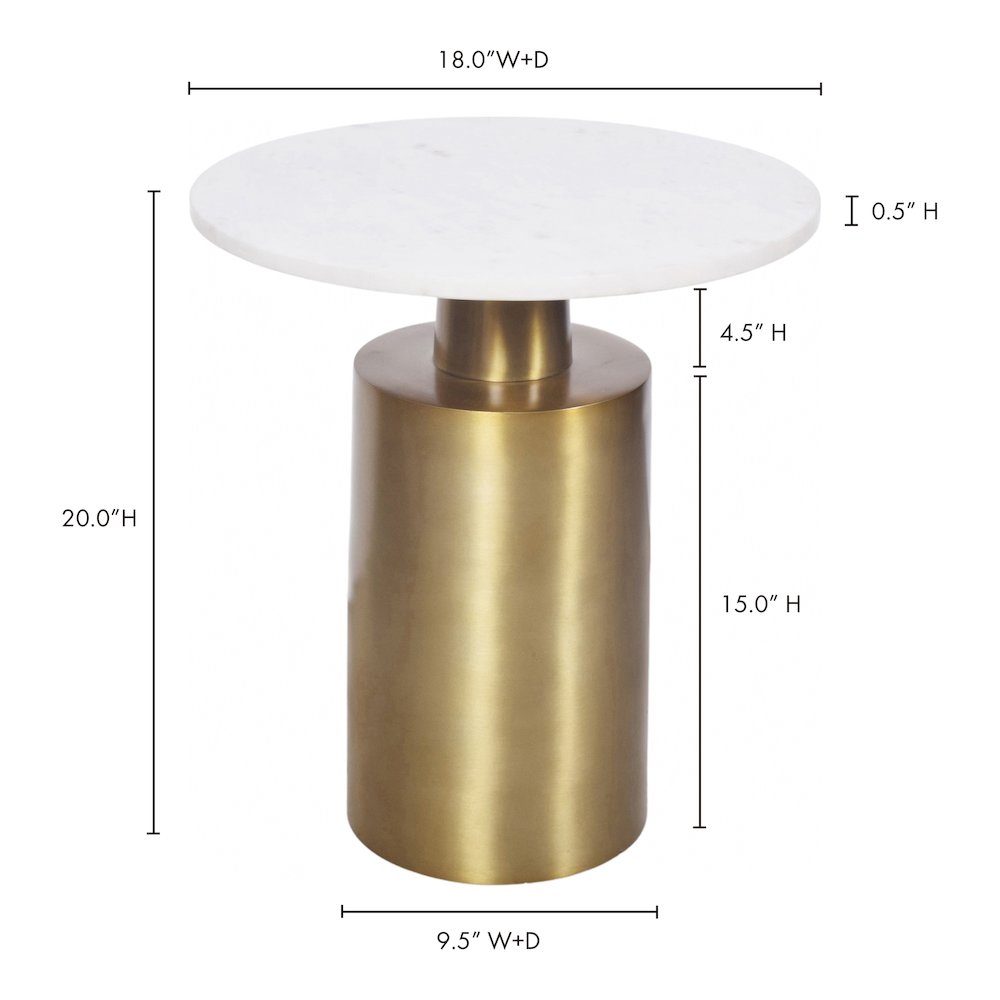 France Accent Table Gold. Picture 7