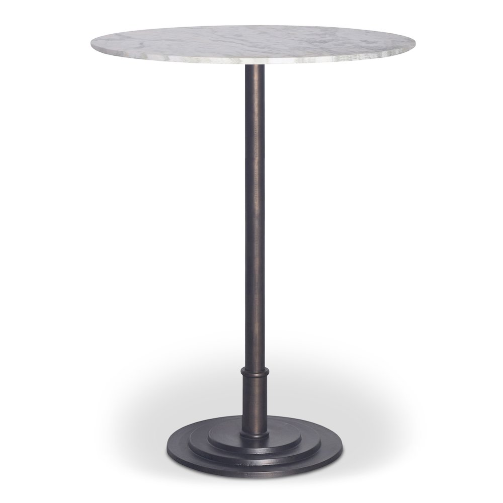 Tori Outdoor Bar Table White Marble. Picture 1