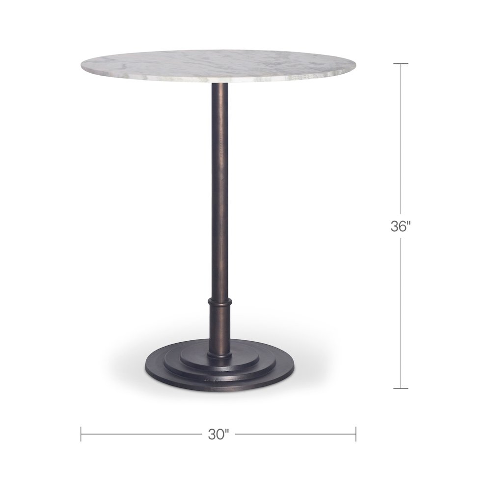 Tori Outdoor Counter Table White Marble. Picture 4