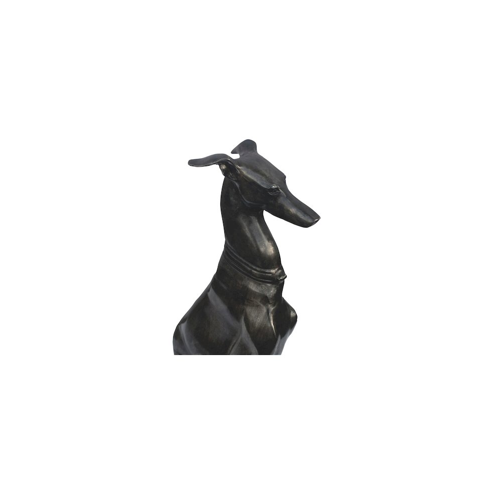 Duke Cast Aluminum Sculpture Black. Picture 4