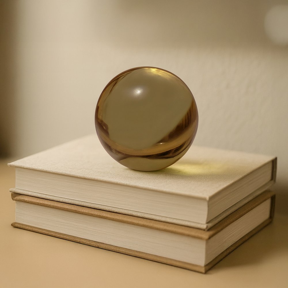 Bonn Cast Glass Decorative Object Light Smoky Brown. Picture 4
