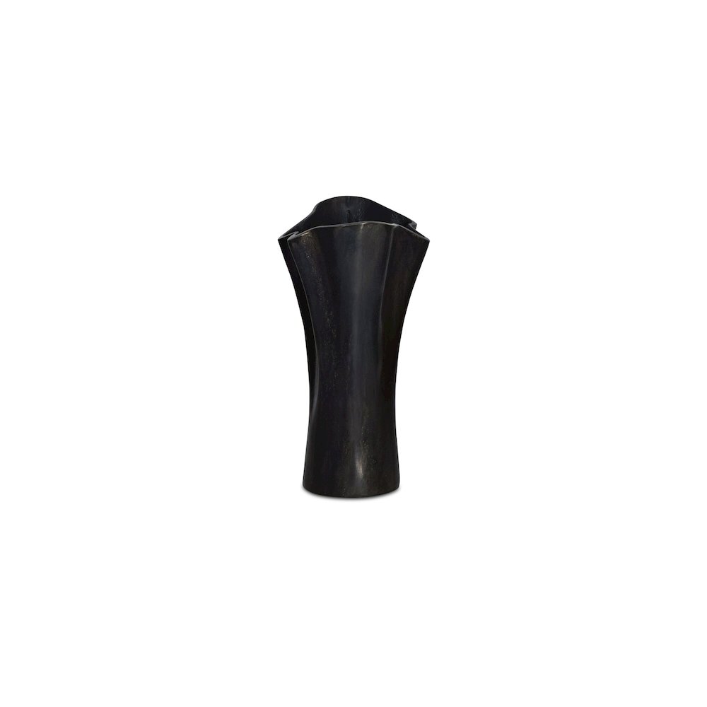 Yeri Cast Aluminum Vase Black. Picture 3