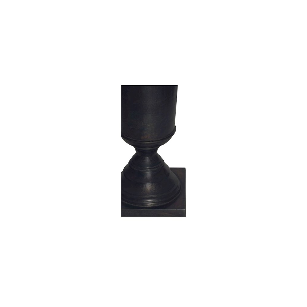 Cassia Cast Aluminum Vase Black. Picture 3