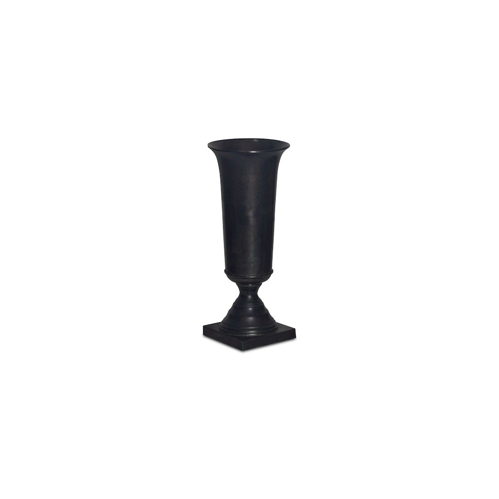 Cassia Cast Aluminum Vase Black. Picture 2