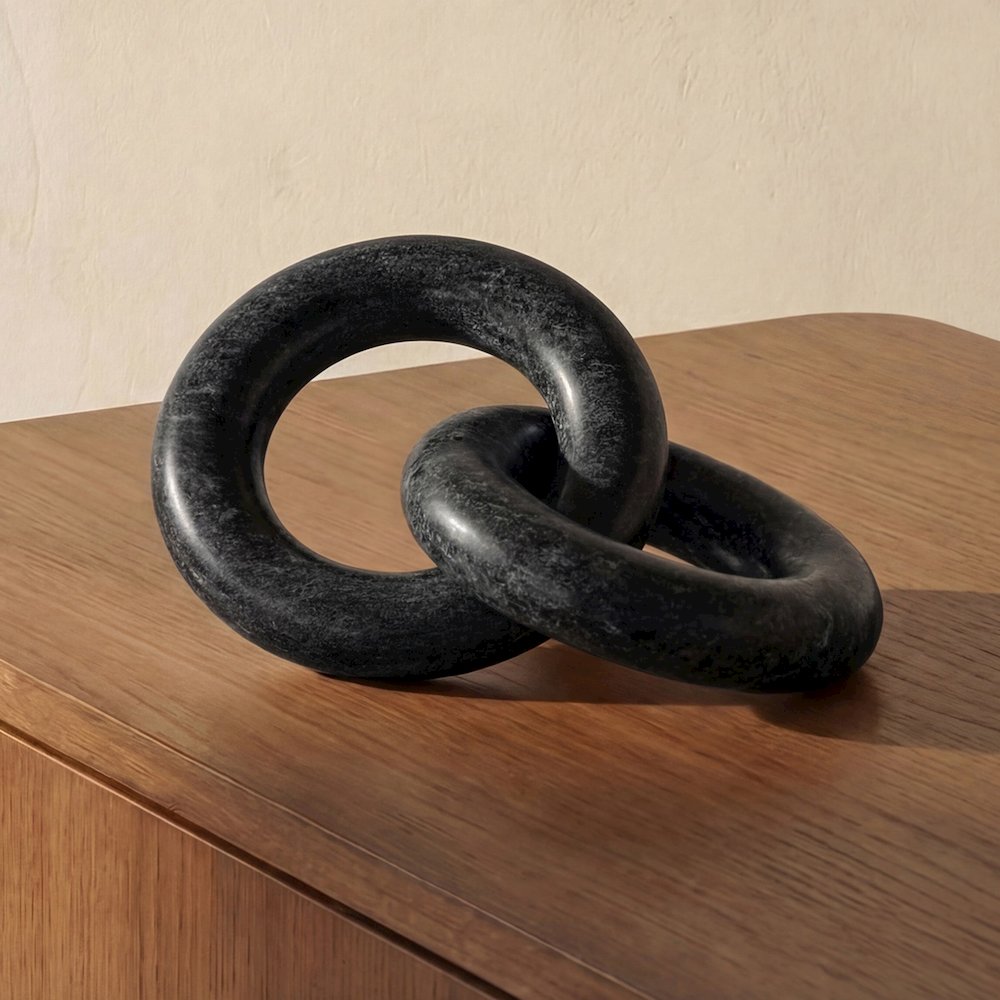 Hera Tabletop Decor Black Marble. Picture 1