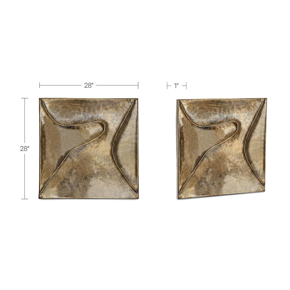 Bode Wall Sculpture Aged Brass. Picture 2