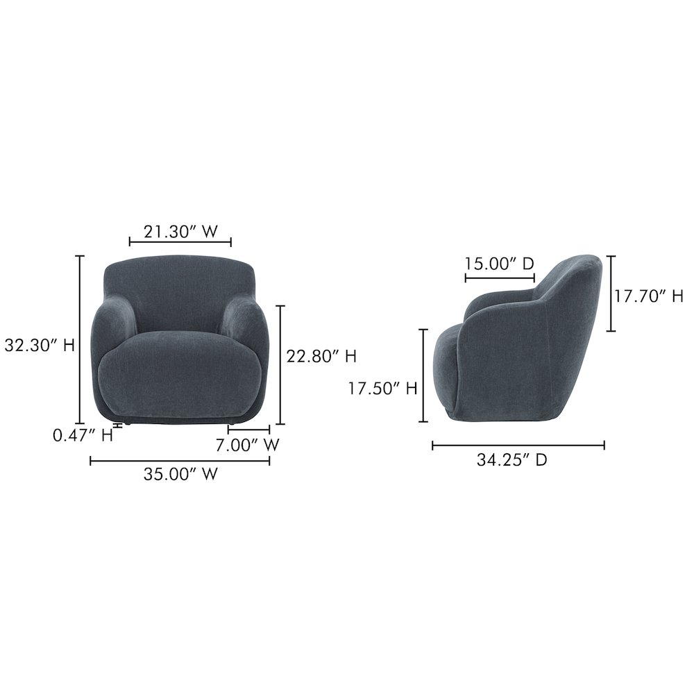 Stevie Lounge Chair Slate Blue. Picture 8
