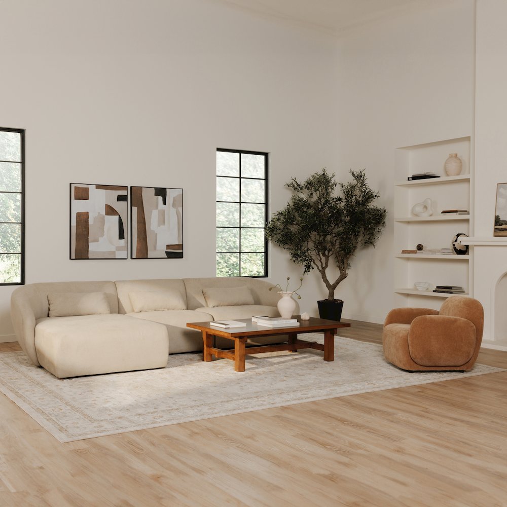 Amelia Right Arm Facing Chair Warm White. Picture 8