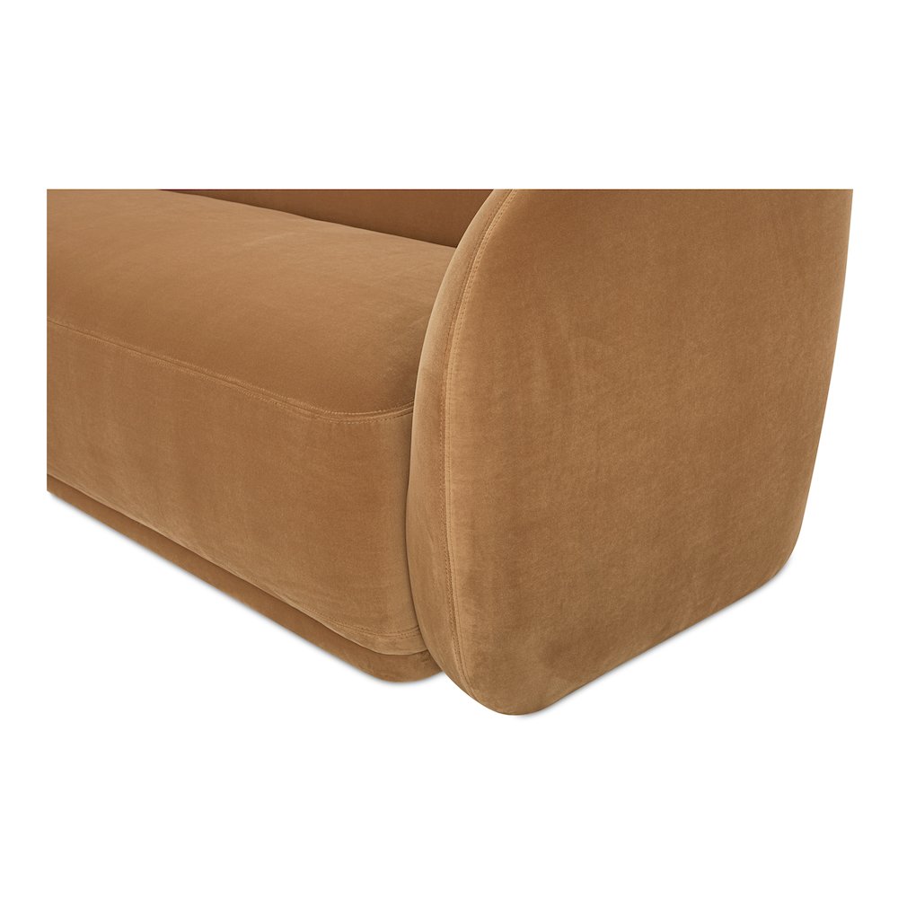 Faye Sofa Tan Faux Mohair. Picture 5