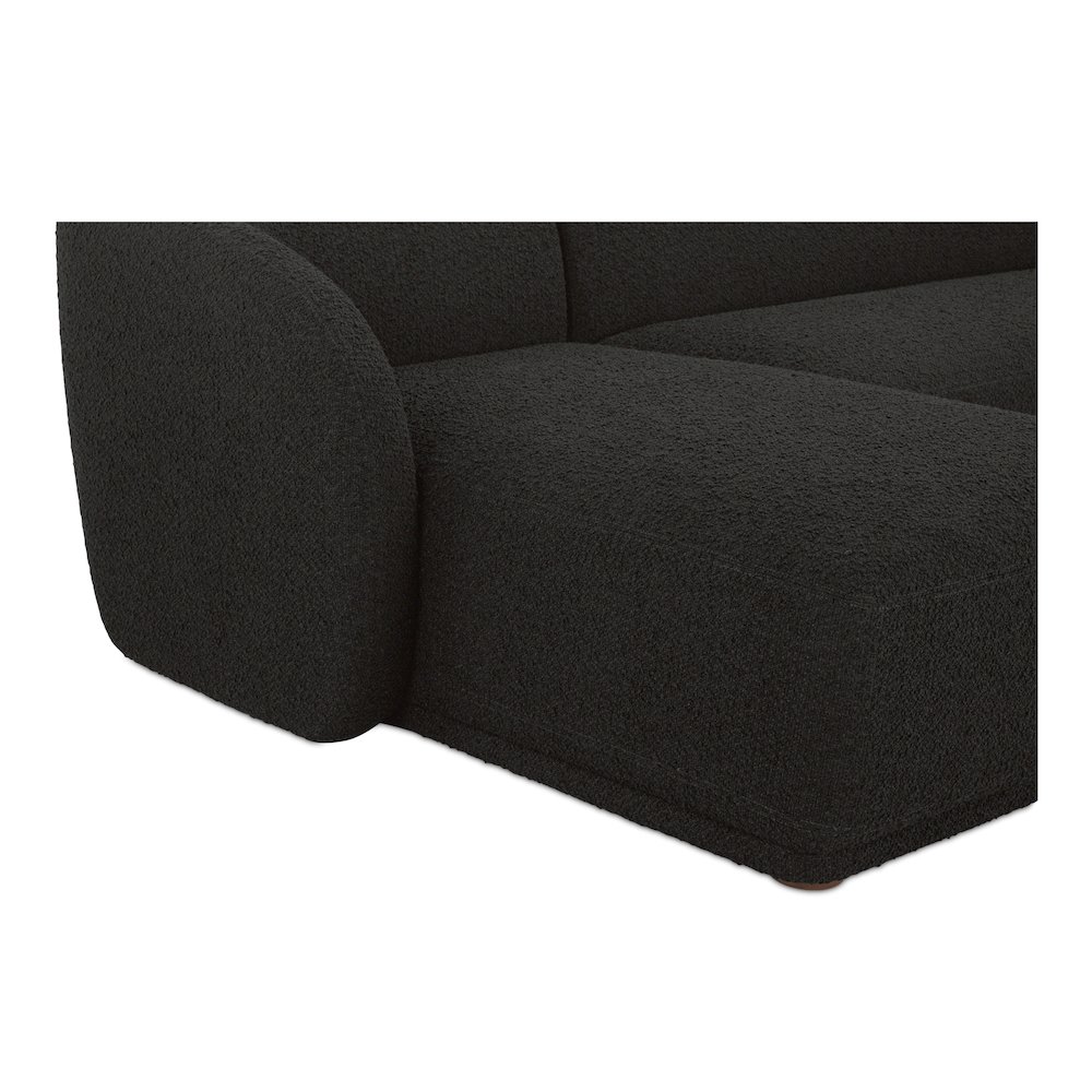 Faye Left Sectional Black Boucle. Picture 5
