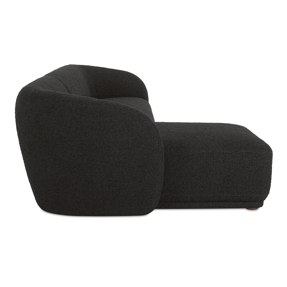 Faye Left Sectional Black Boucle. Picture 3