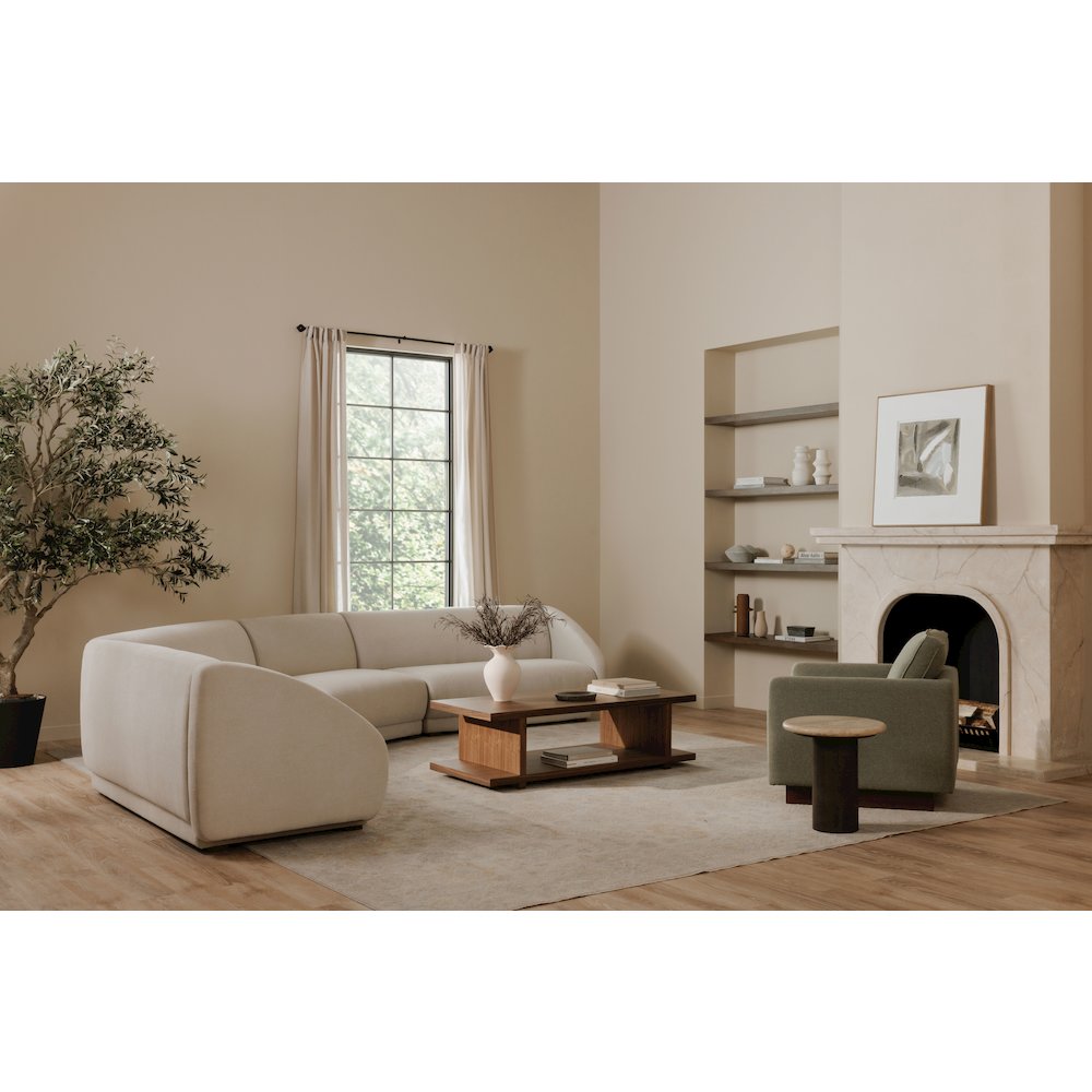 Fraser Wedge Slipper Chair Off White. Picture 7