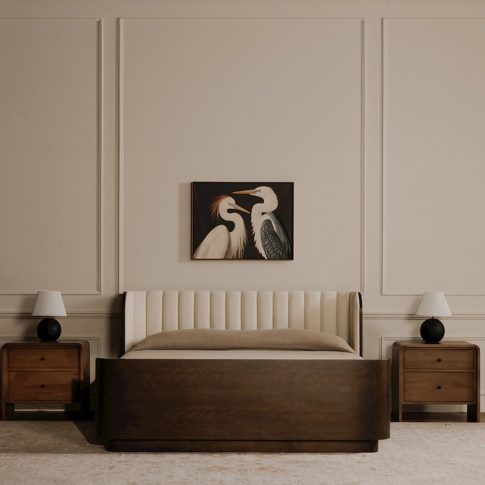 Scarlette Queen Bed Cream. Picture 9