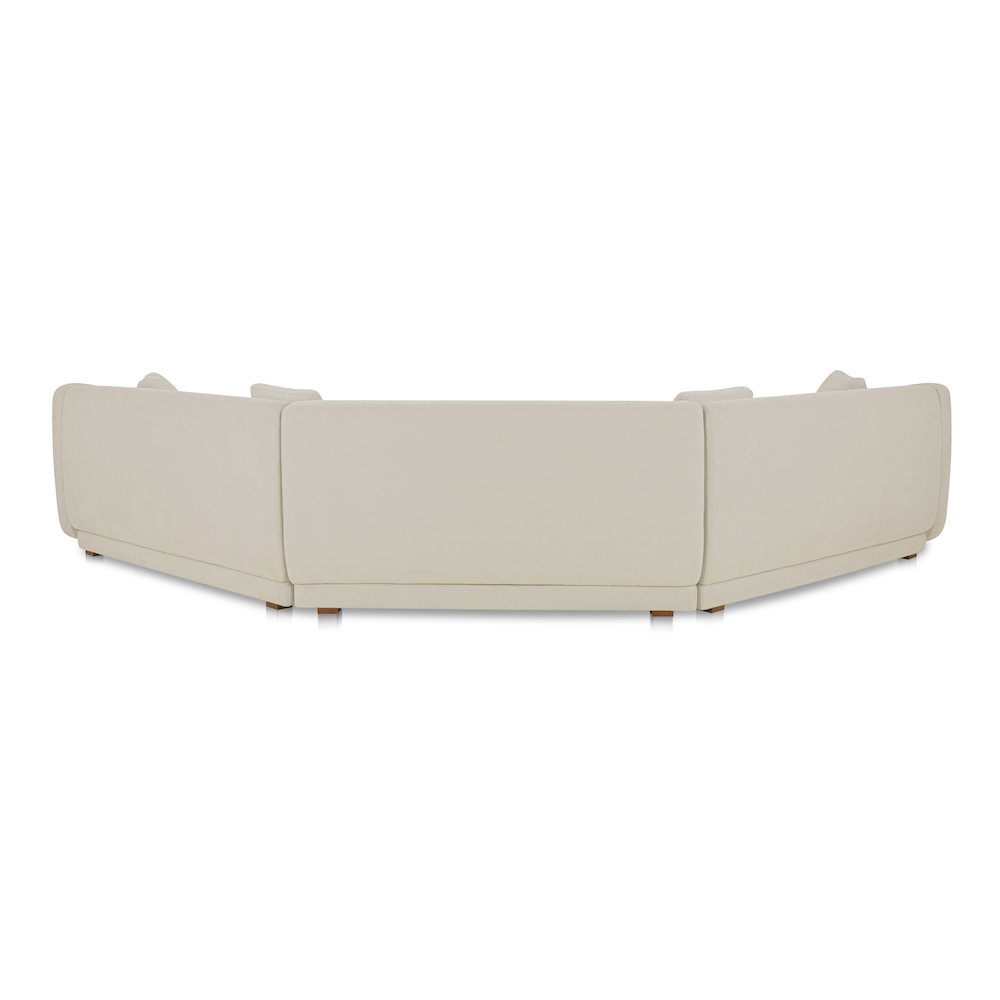 Fraser 3 Piece Modular Sectional with Wedge Slipper White. Picture 3