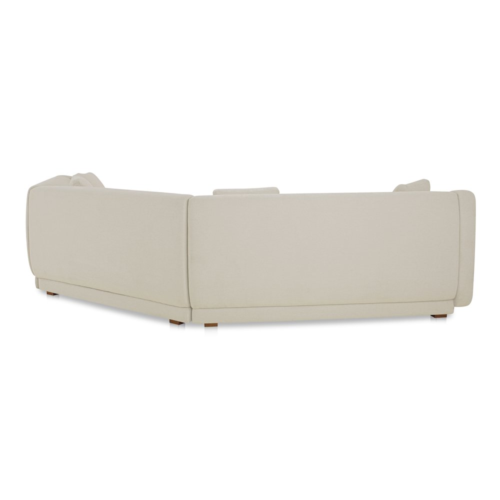 Fraser 3 Piece Modular Sectional with Wedge Slipper White. Picture 2