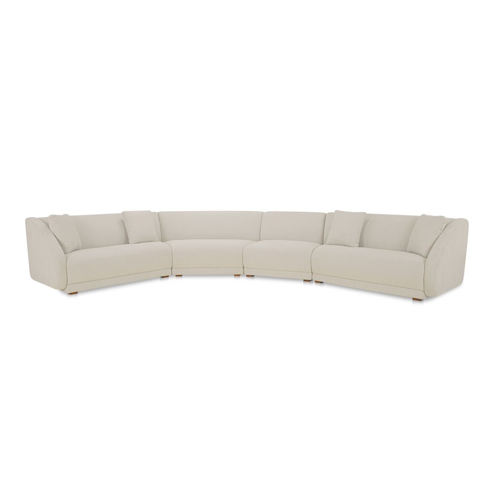 Fraser 4 Piece Modular Sectional White. Picture 1