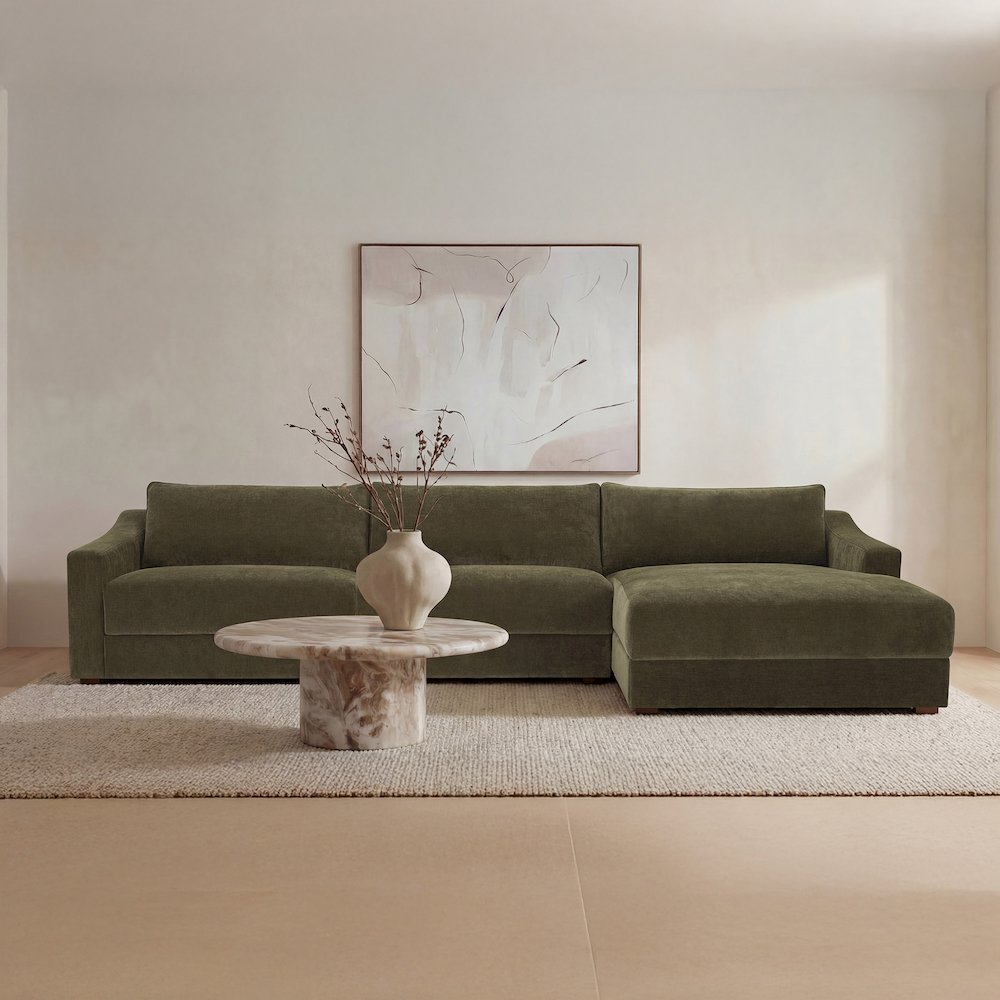 Farrow Sectional Cedar Green Right. Picture 7