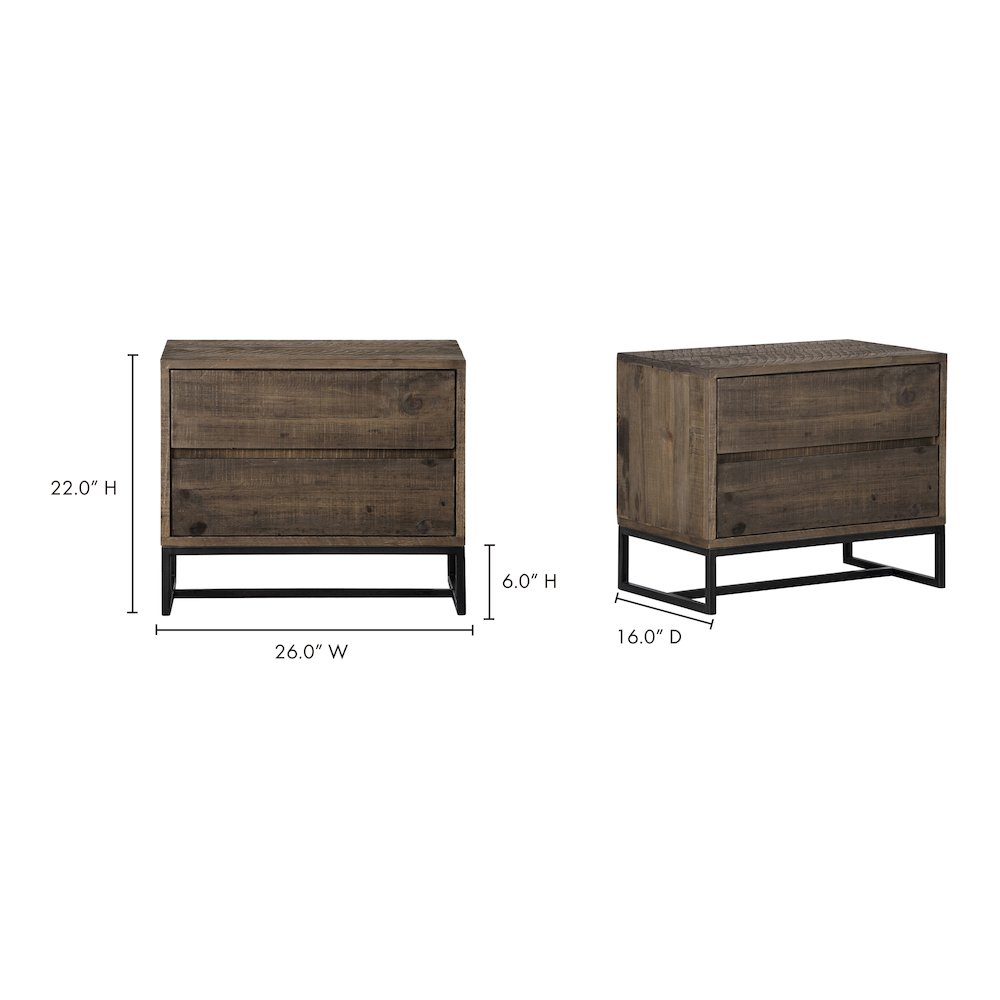 Elena Nightstand Light Brown. Picture 9