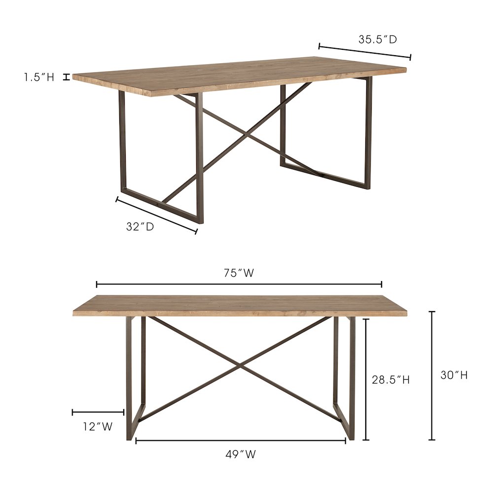 Sierra Dining Table Natural. Picture 8