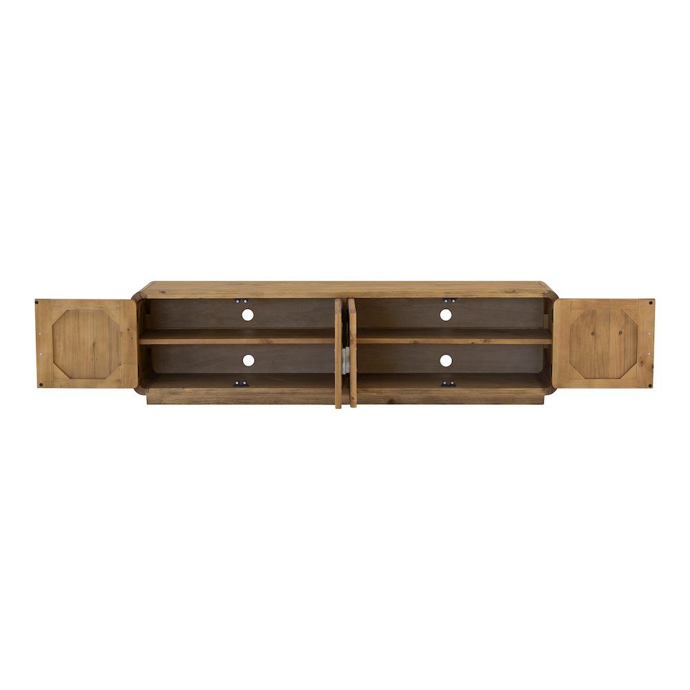 Monterey Media Cabinet Rustic Blonde. Picture 6