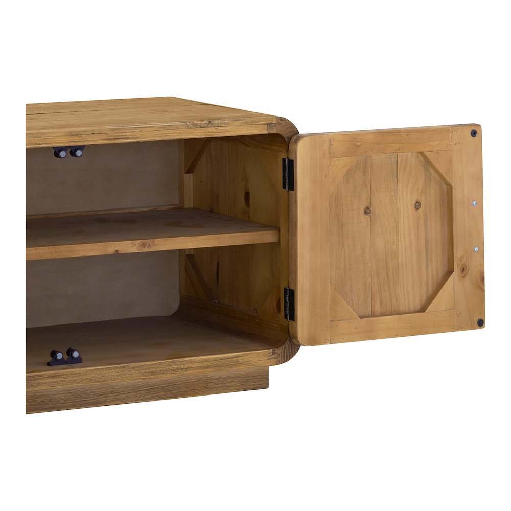 Monterey Media Cabinet Rustic Blonde. Picture 7