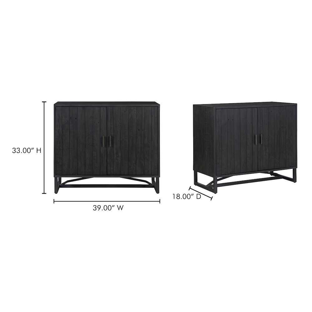 Sierra 2 Door Cabinet Black. Picture 10