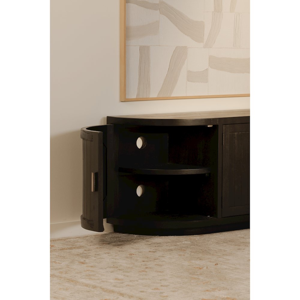 Nicola Media Cabinet Black. Picture 12