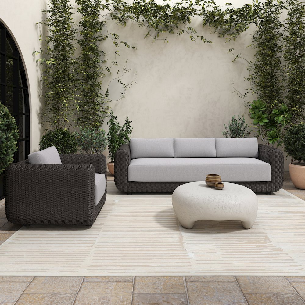 Soma Outdoor Sofa Dark Brown. Picture 6