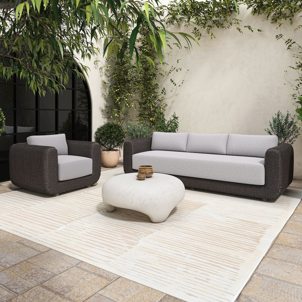 Soma Outdoor Sofa Dark Brown. Picture 7
