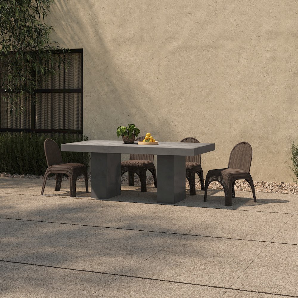Kendall Outdoor Dining Chair Brown-Set of Two. Picture 9