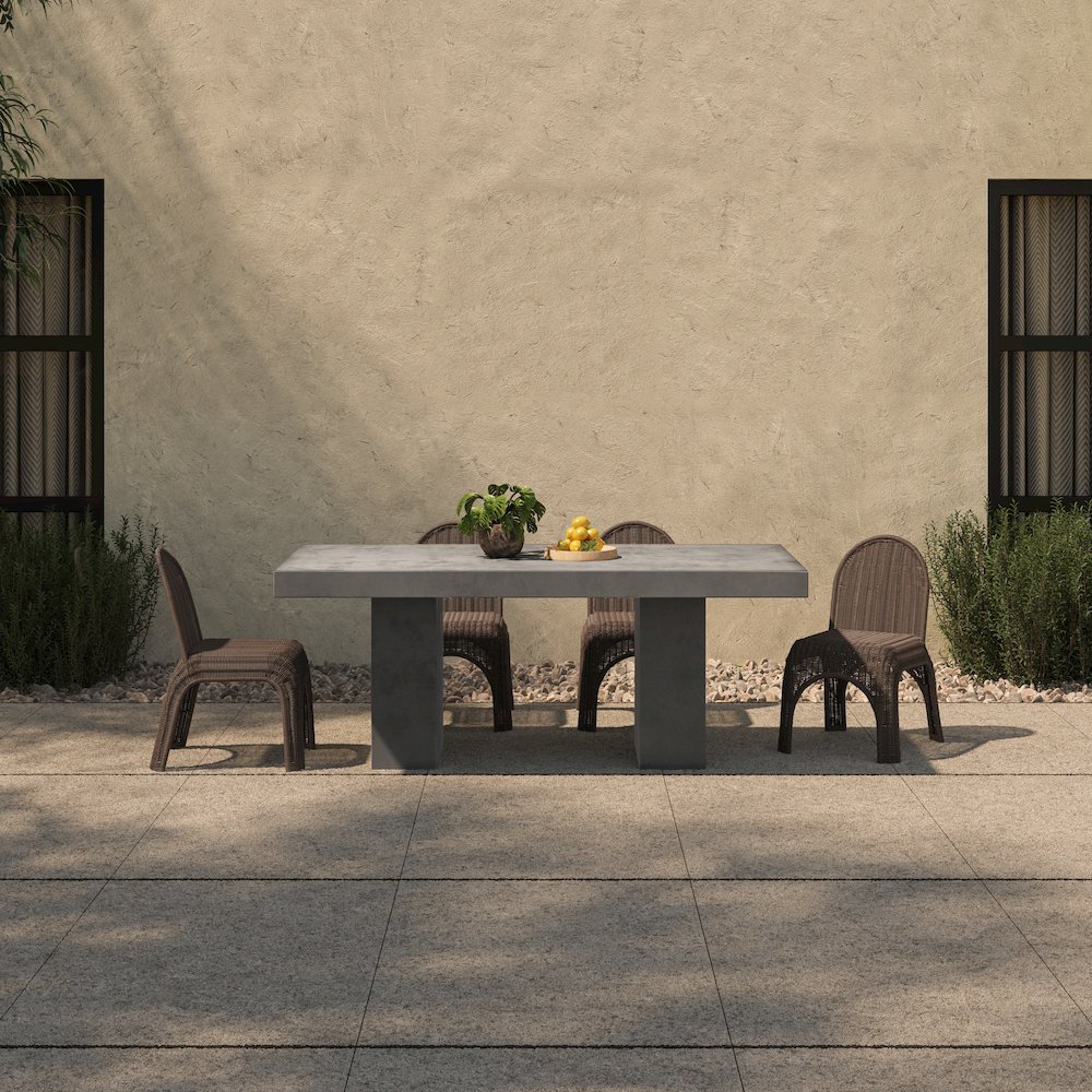 Kendall Outdoor Dining Chair Brown-Set of Two. Picture 10