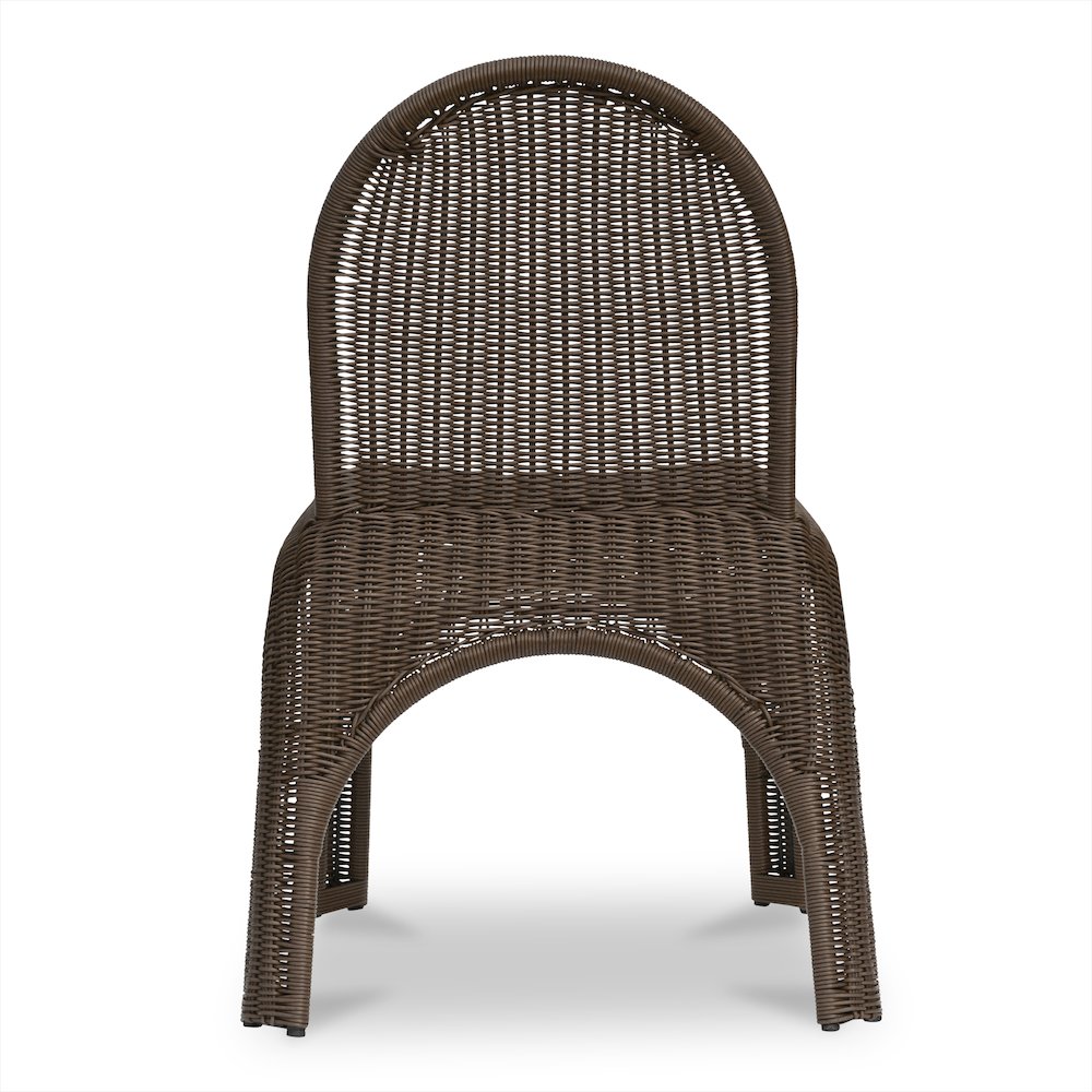 Kendall Outdoor Dining Chair Brown-Set of Two. Picture 6