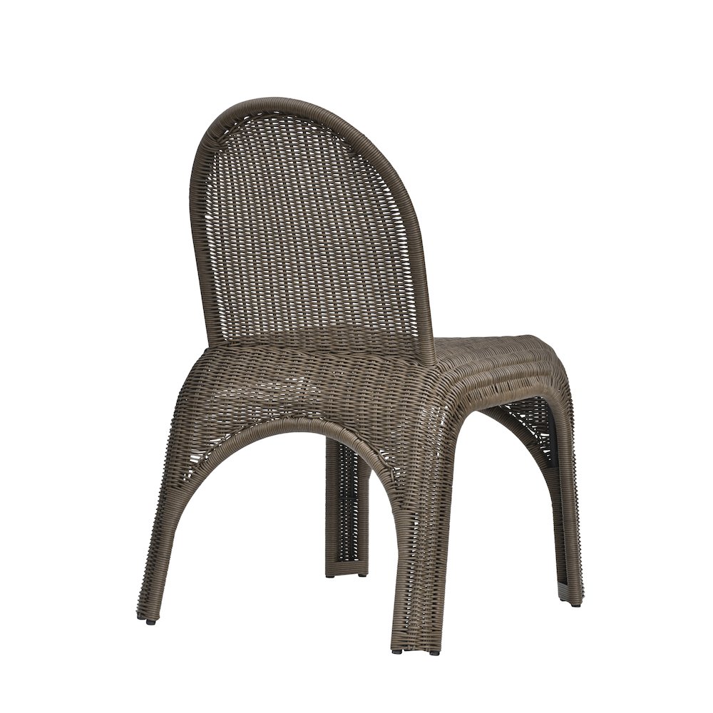 Kendall Outdoor Dining Chair Brown-Set of Two. Picture 3