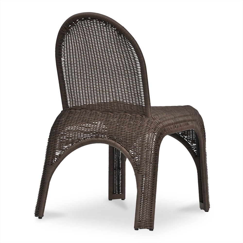 Kendall Outdoor Dining Chair Brown-Set of Two. Picture 2