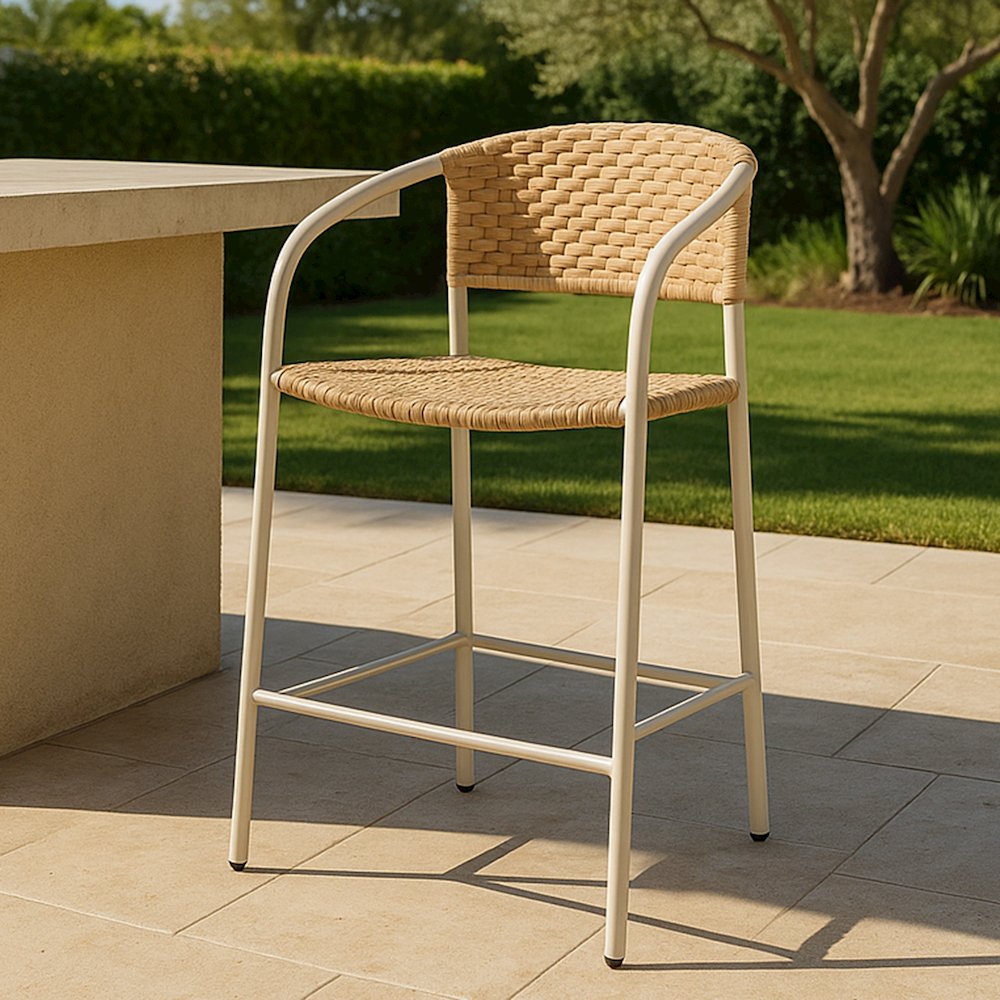 Zola Outdoor Bar Stool Natural. Picture 7