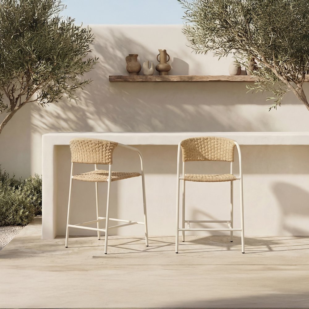 Zola Outdoor Bar Stool Natural. Picture 8