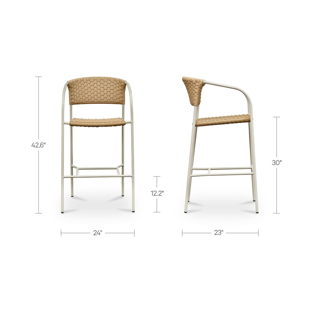 Zola Outdoor Bar Stool Natural. Picture 9