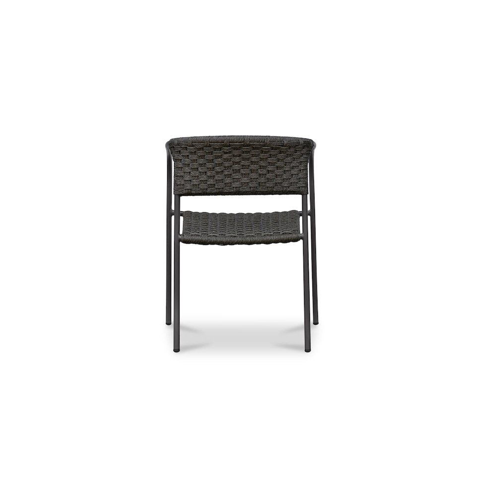 Zola Outdoor Dining Chair Dark Brown-Set Of Two. Picture 5