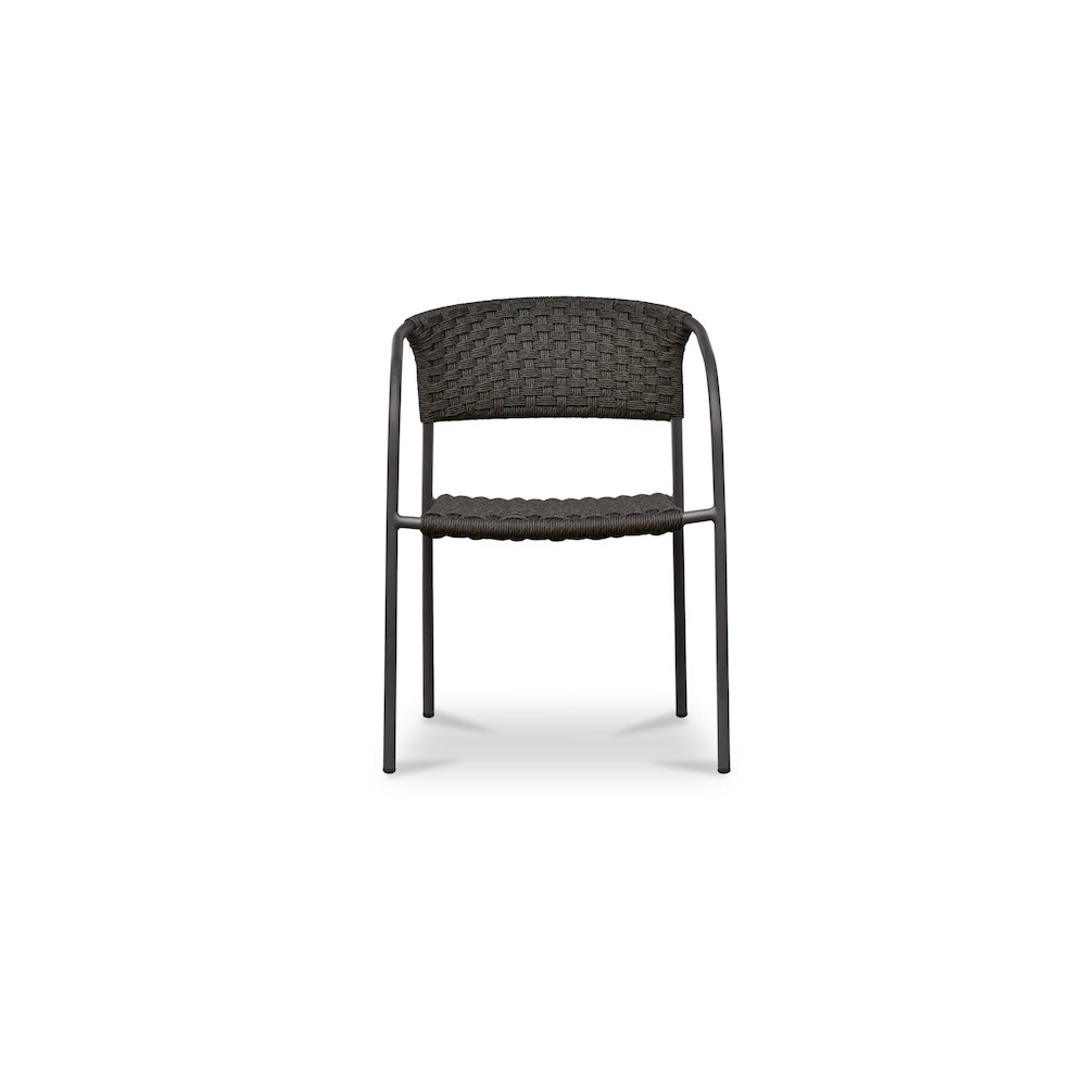 Zola Outdoor Dining Chair Dark Brown-Set Of Two. Picture 4