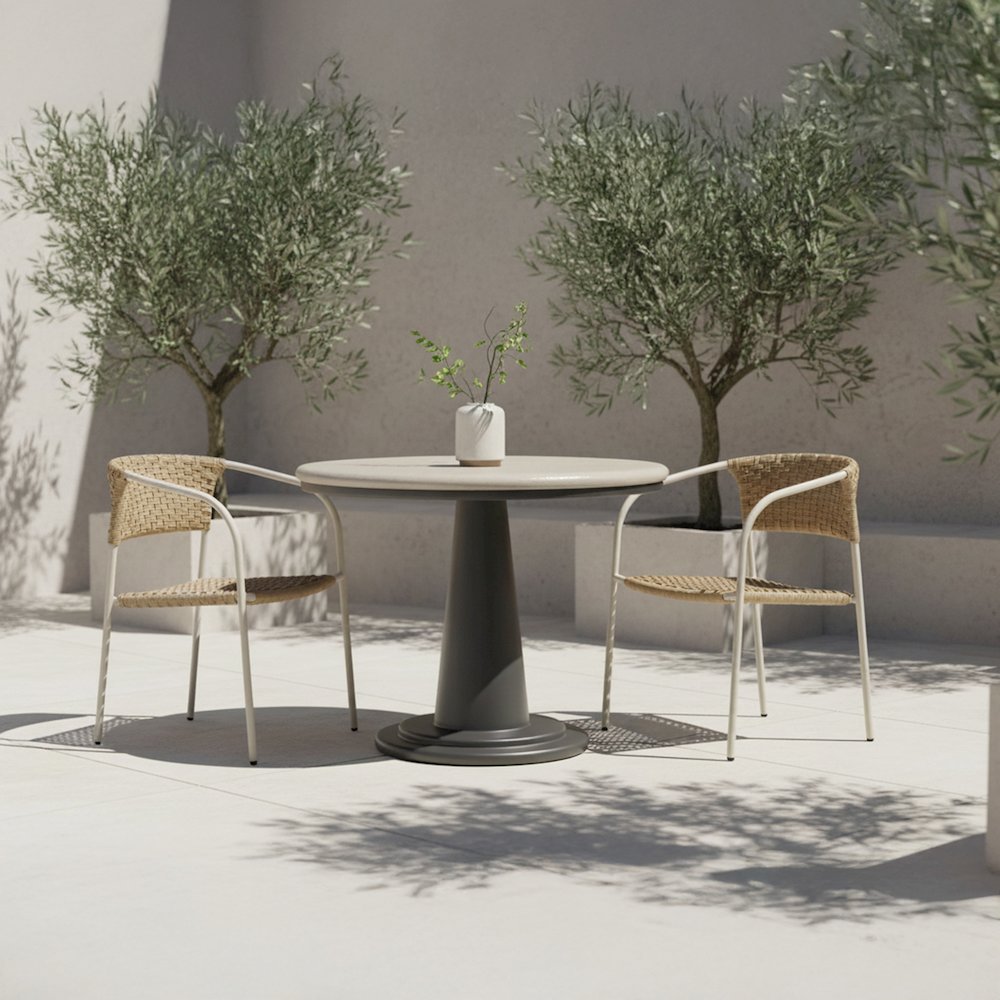Zola Outdoor Dining Chair Natural-Set Of Two. Picture 8