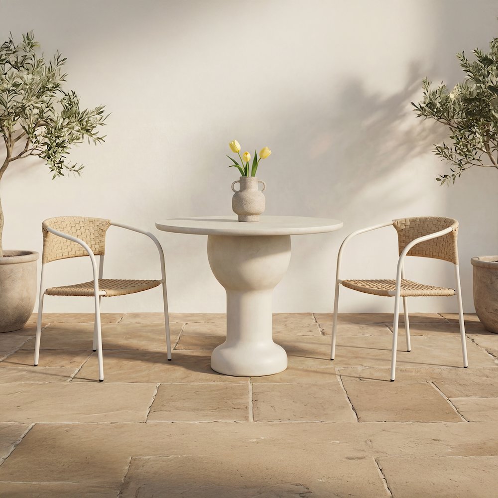 Zola Outdoor Dining Chair Natural-Set Of Two. Picture 9