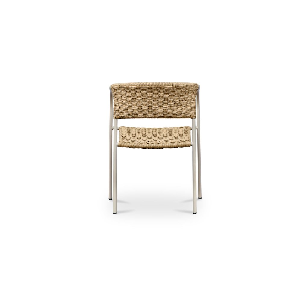 Zola Outdoor Dining Chair Natural-Set Of Two. Picture 5