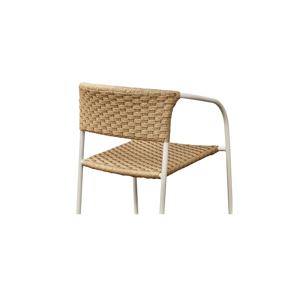 Zola Outdoor Dining Chair Natural-Set Of Two. Picture 6