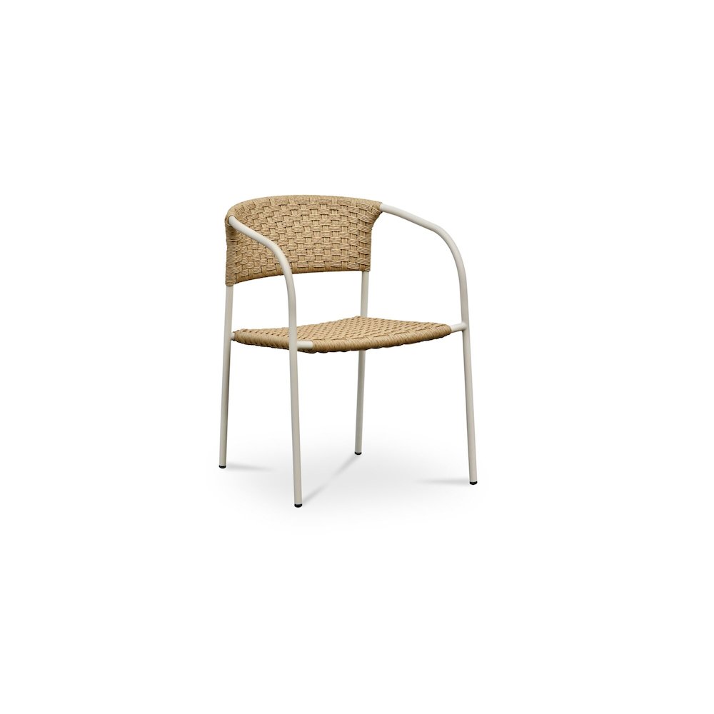 Zola Outdoor Dining Chair Natural-Set Of Two. Picture 2