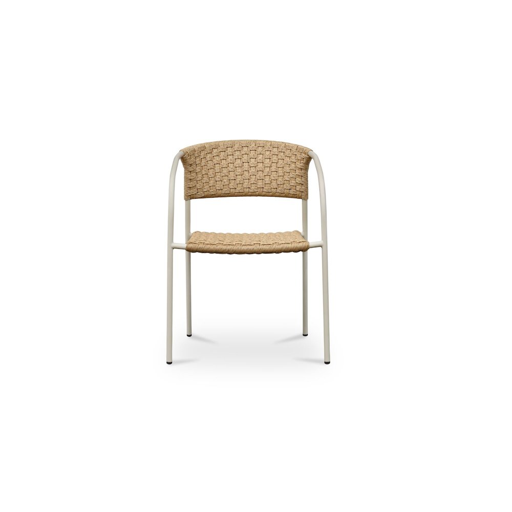 Zola Outdoor Dining Chair Natural-Set Of Two. Picture 4