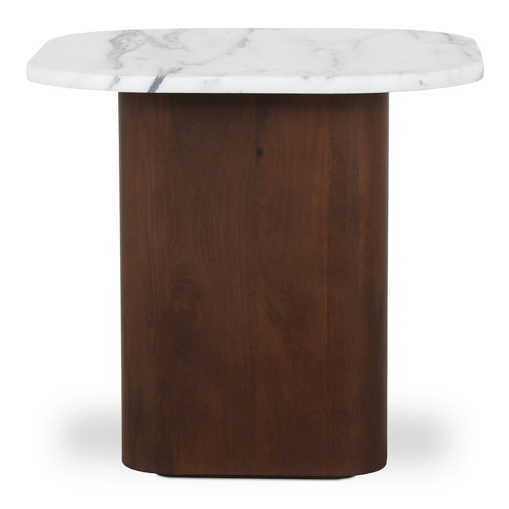 Dash Accent Table White Calacatta Marble. Picture 1