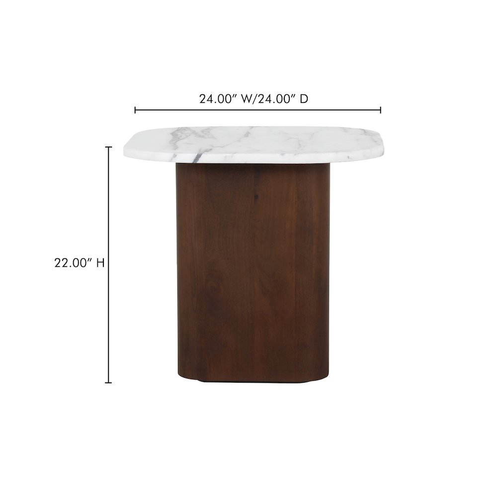 Dash Accent Table White Calacatta Marble. Picture 13