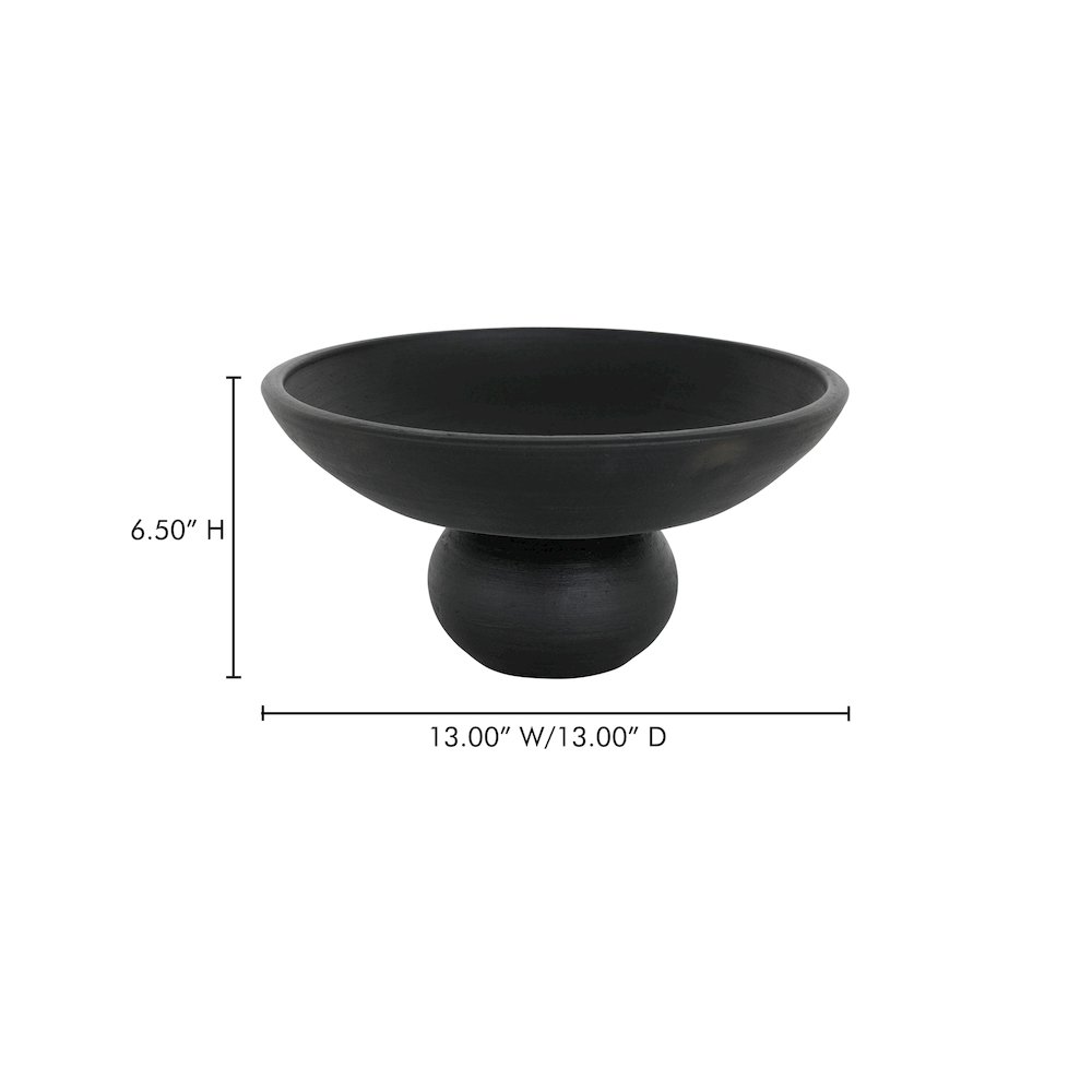 Asha Decorative Bowl Black Terracotta. Picture 6