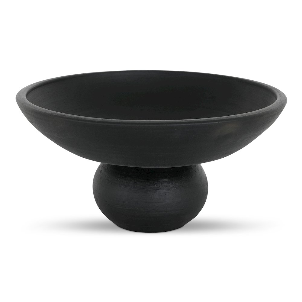 Asha Decorative Bowl Black Terracotta. Picture 1