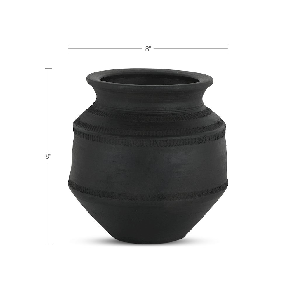 Astra Vessel Black Terracotta. Picture 5